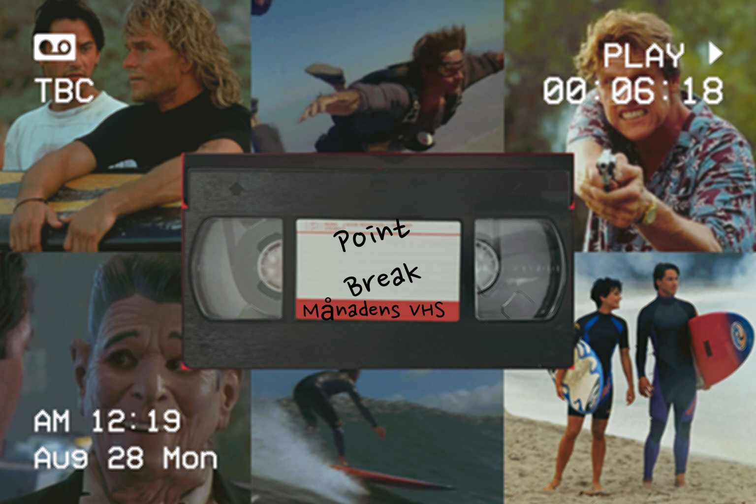 Kollage med stillbilder från Point Break