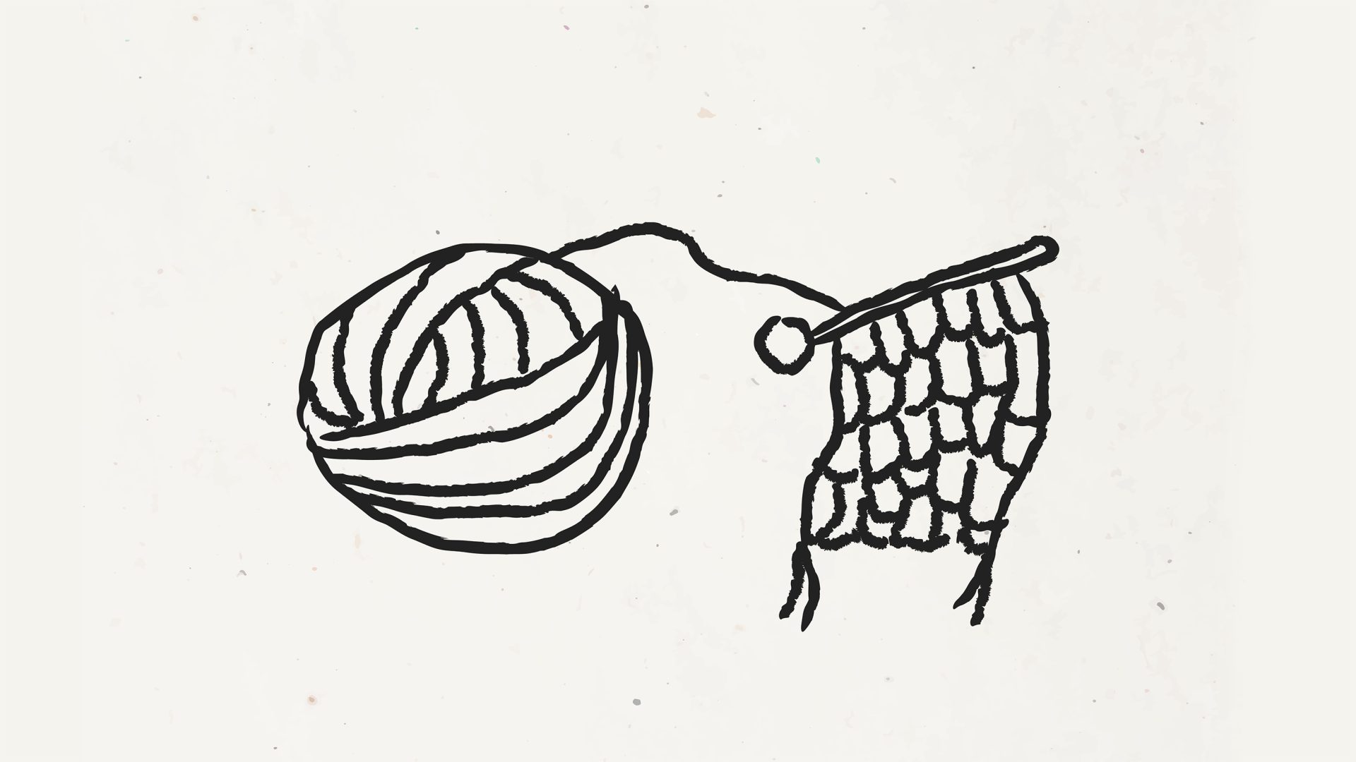 minimalistisk illustration av ett garnnystan